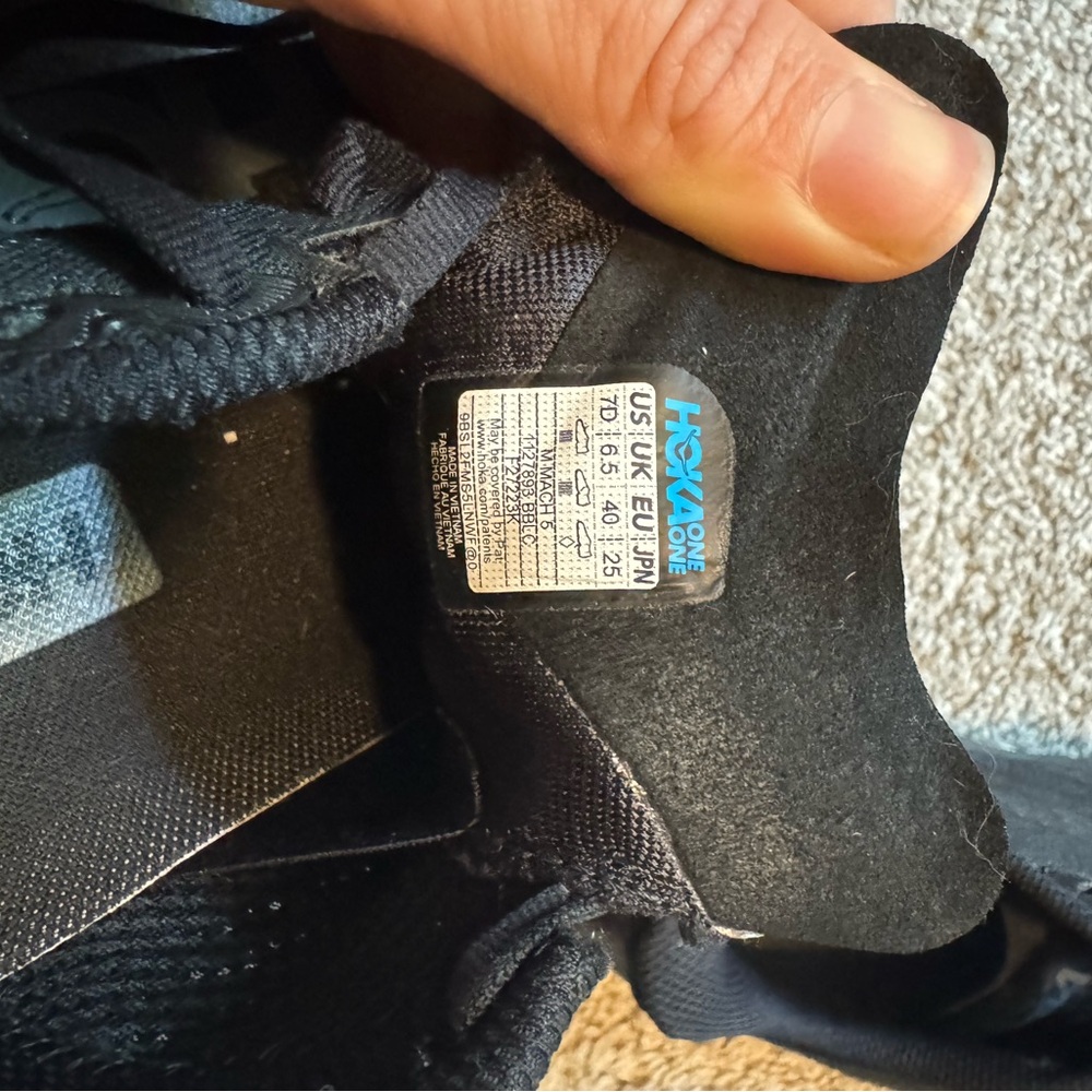 Hoka Men's Black Athletic Shoes - Picture 10 of 10